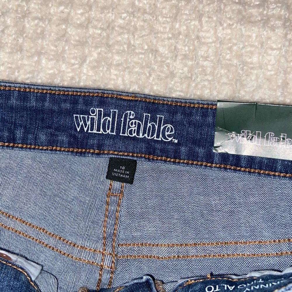 Blue washed skinny jeans